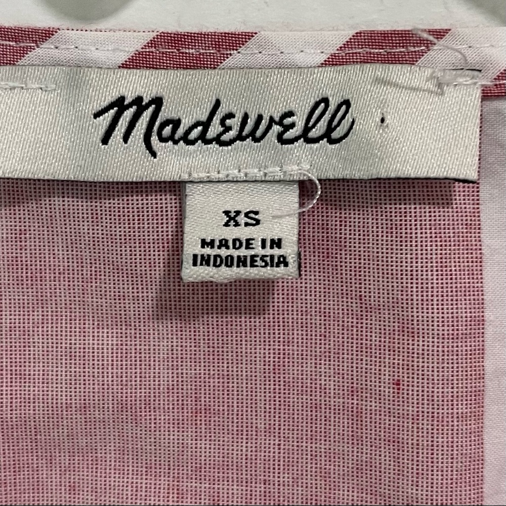 Madewell Ruffle-Hem Bold Stripe Feminine Wrap Top - Picture 8 of 14